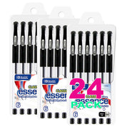 Pens ESSENCE Gel Ink with Cushion Grip BLACK | 6 Ct