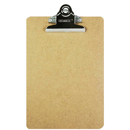 Memo Size Clipboard (Wood) w/Sturdy Spring Clip