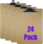 Clipboards Wood Hardboard Standard Size w/Sturdy Spring Clip, 12.5" x 9" G8Central