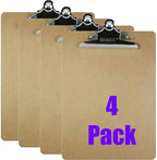 Clipboards Wood Hardboard Standard Size w/Sturdy Spring Clip, 12.5" x 9" G8Central