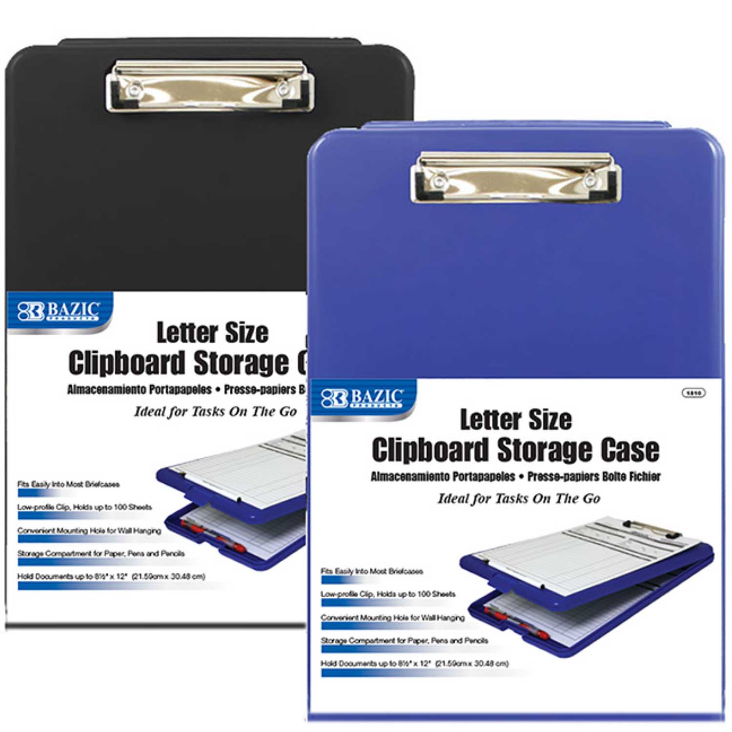 Clipboards Storage Case w/Low Profile Clip | 2 Colors