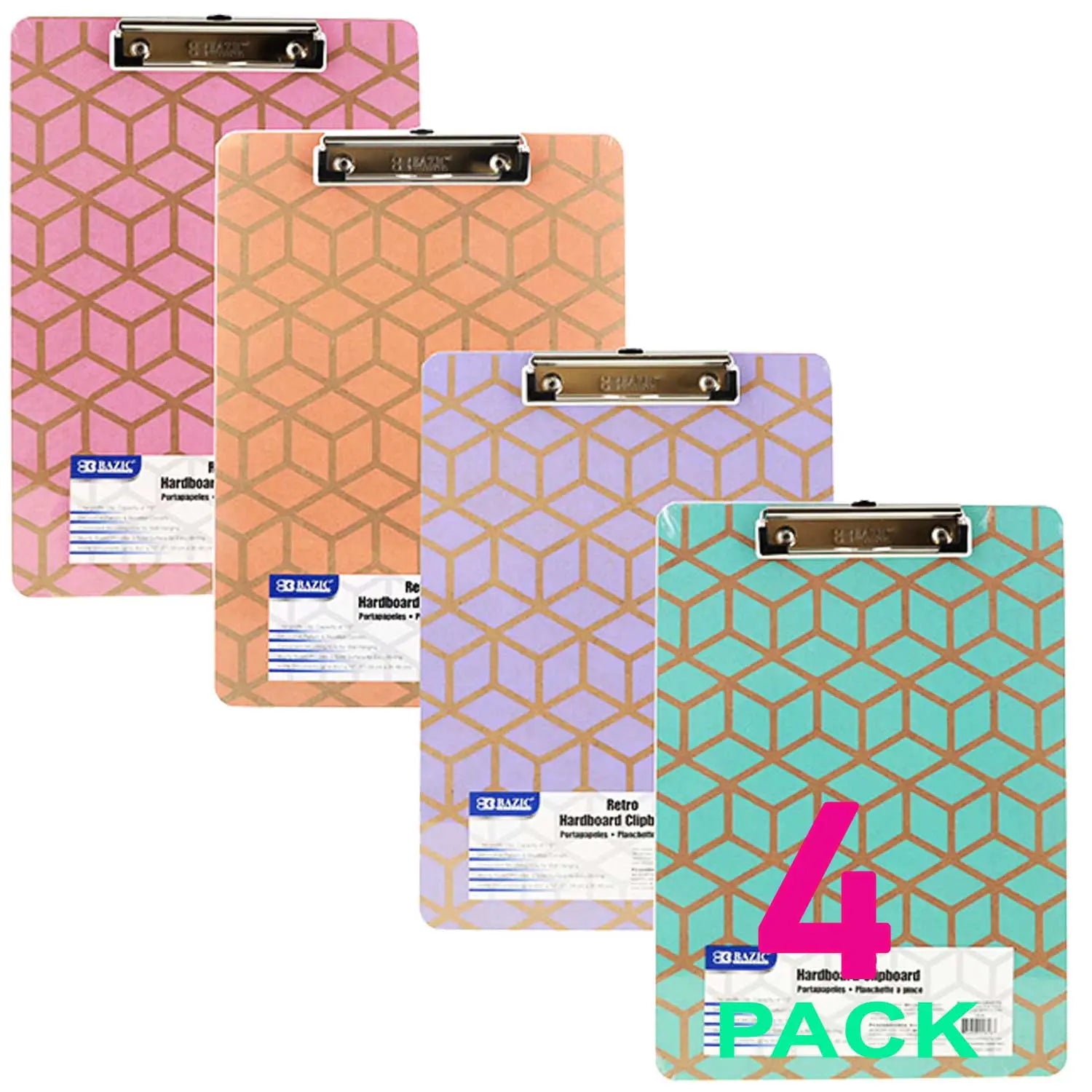 Standard Size Clipboard Wood  Retro Hardboard, Low Profile Clip, Sturdy &amp; Strong Hardboard