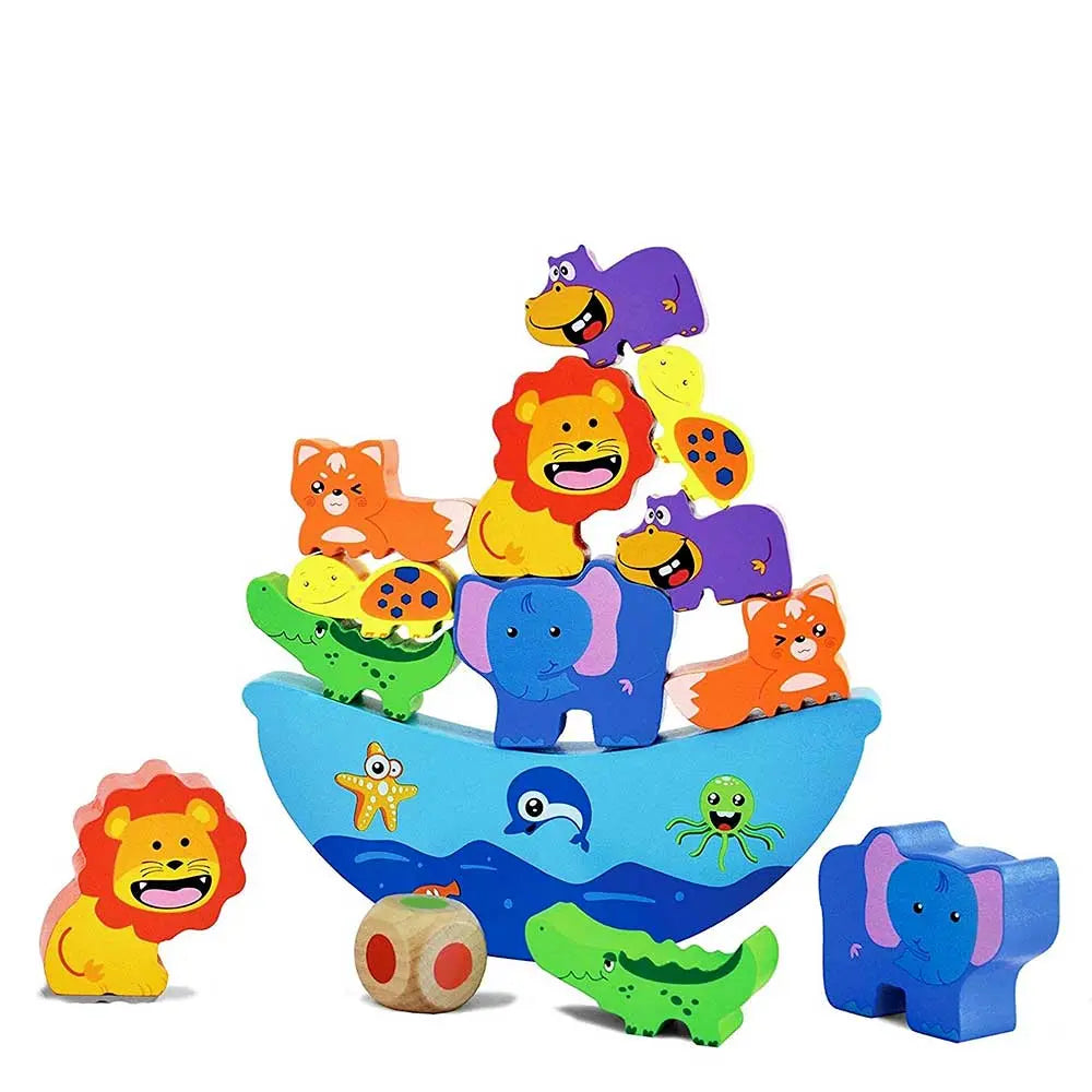 Wooden Stacking Building Animal Blocks G8Central