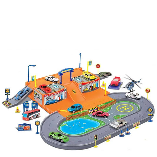 Toy Race Car & Track Sets Parking Garage Diecast Racing Playset G8Central