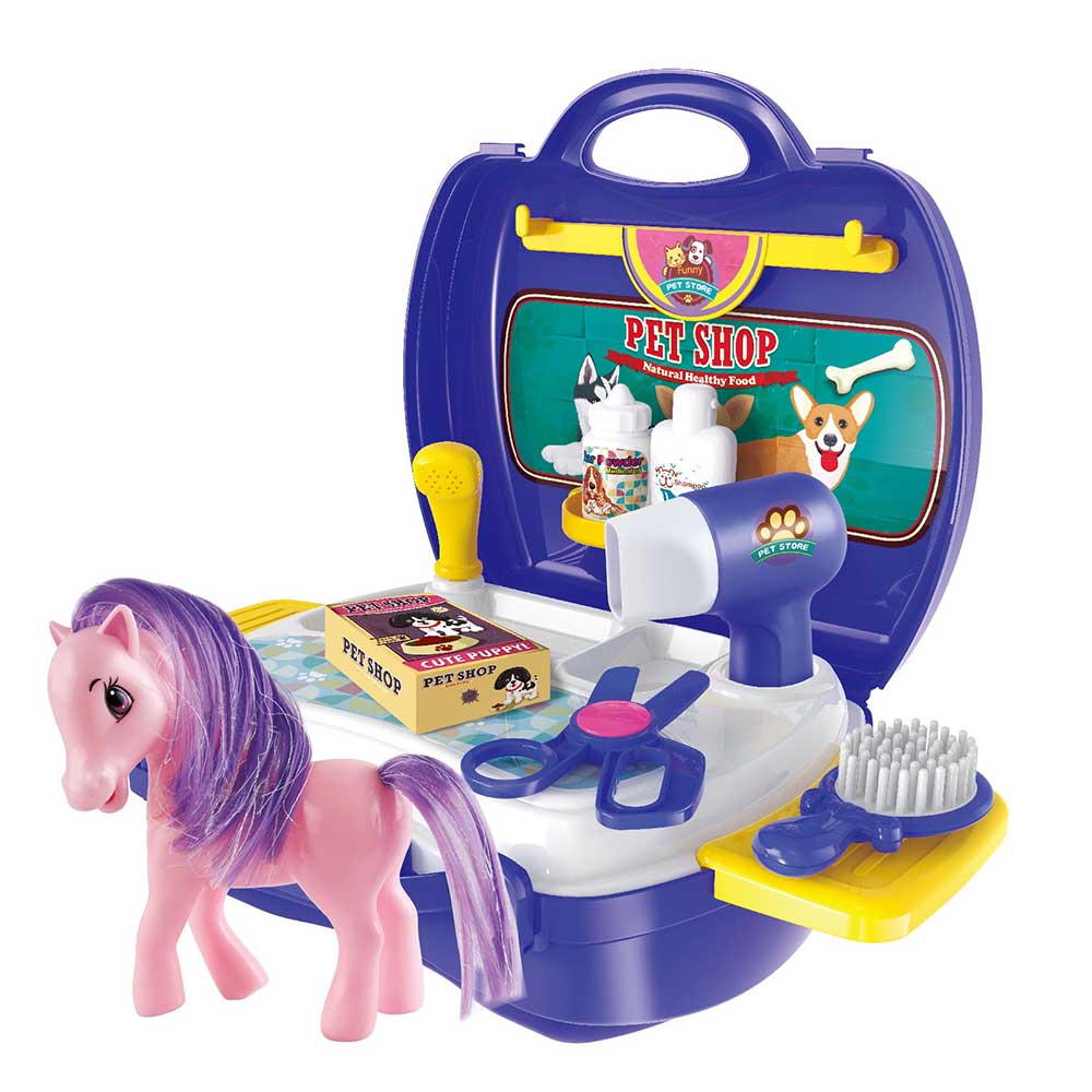 Portable Pony Carrier Play Set