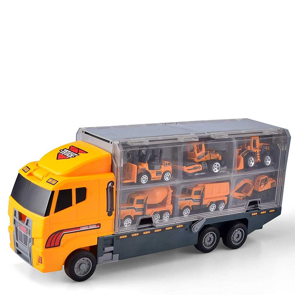 11 in 1 Die-cast Construction Truck Vehicle Carrier G8Central
