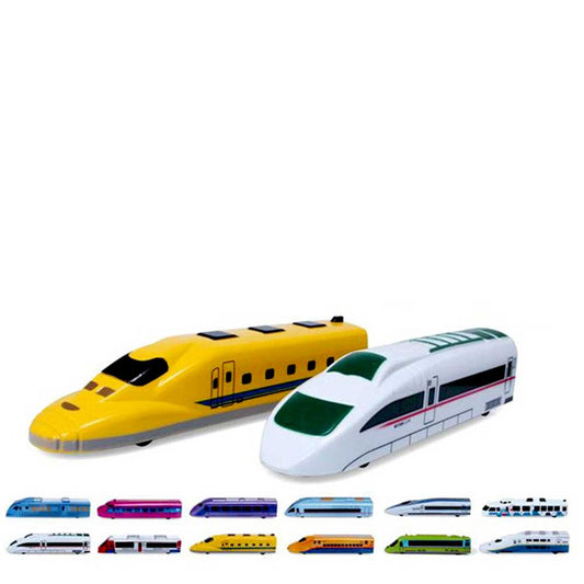 Pull Back Toy Trains, Set Of 12