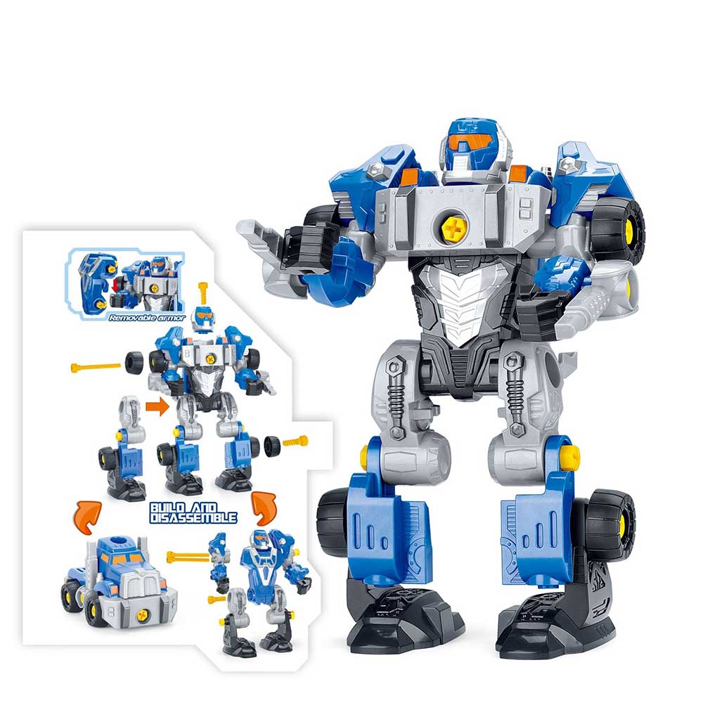 3-In-1 Take-A-Part Robot Toy Playset | Blue