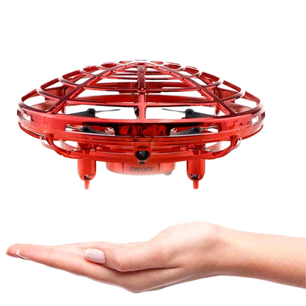 Mini UFO Hand Controlled Quadcopter | Red