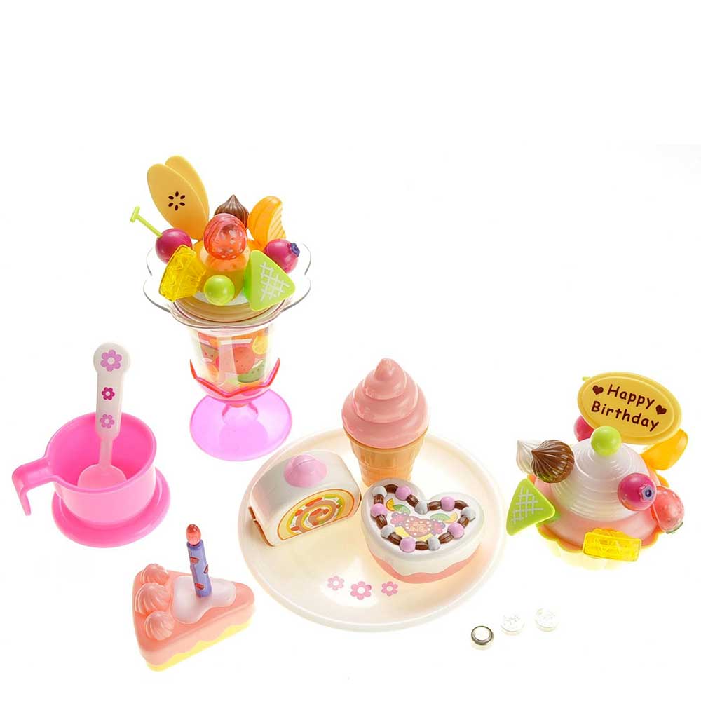 Play Food Set With Cupcake, Cakes, Ice Cream &amp; Sundae G8Central