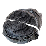 Mesh Pop Up Laundry Basket With Side Pocket | Black
