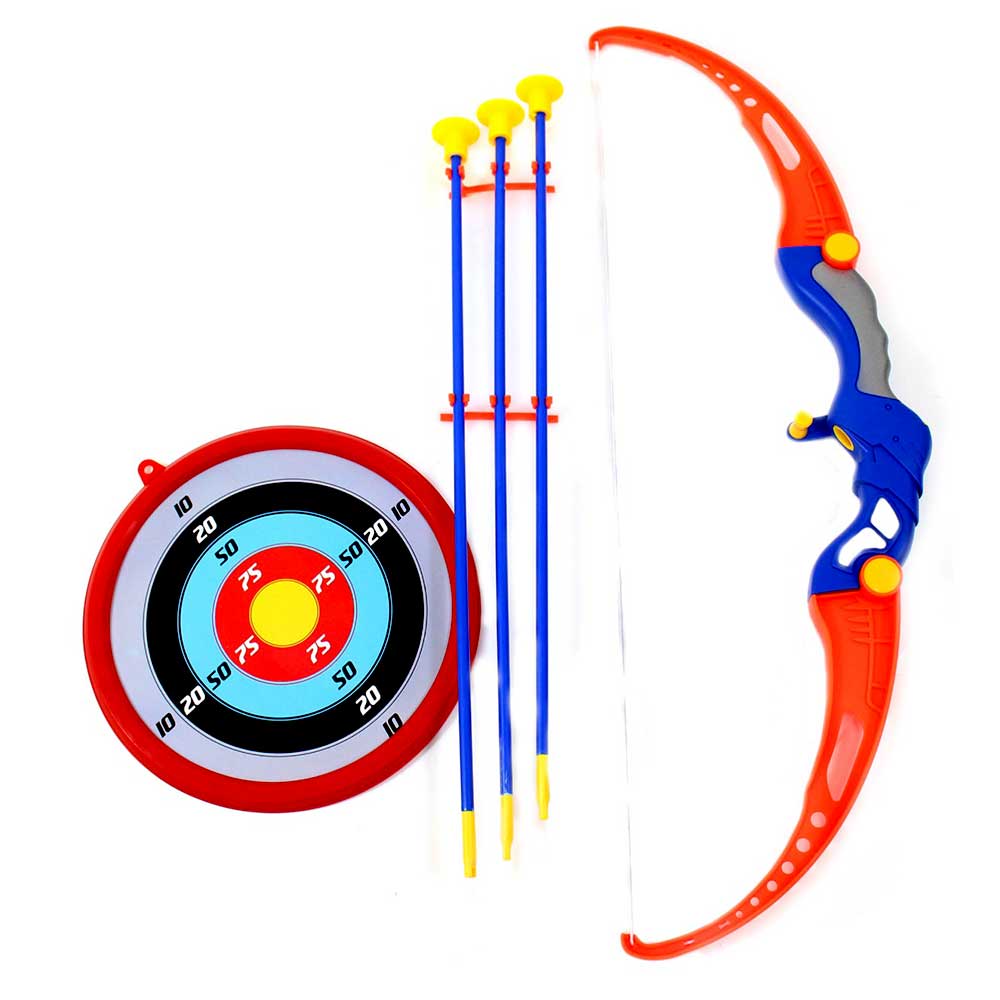 Kings Sport Toy Archery Bow And Arrow Set for Kids With Arrows, Target, And Quiver