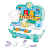 Mini Kitchen Playset With Sound And Color Changing Lights For Realistic Cooking