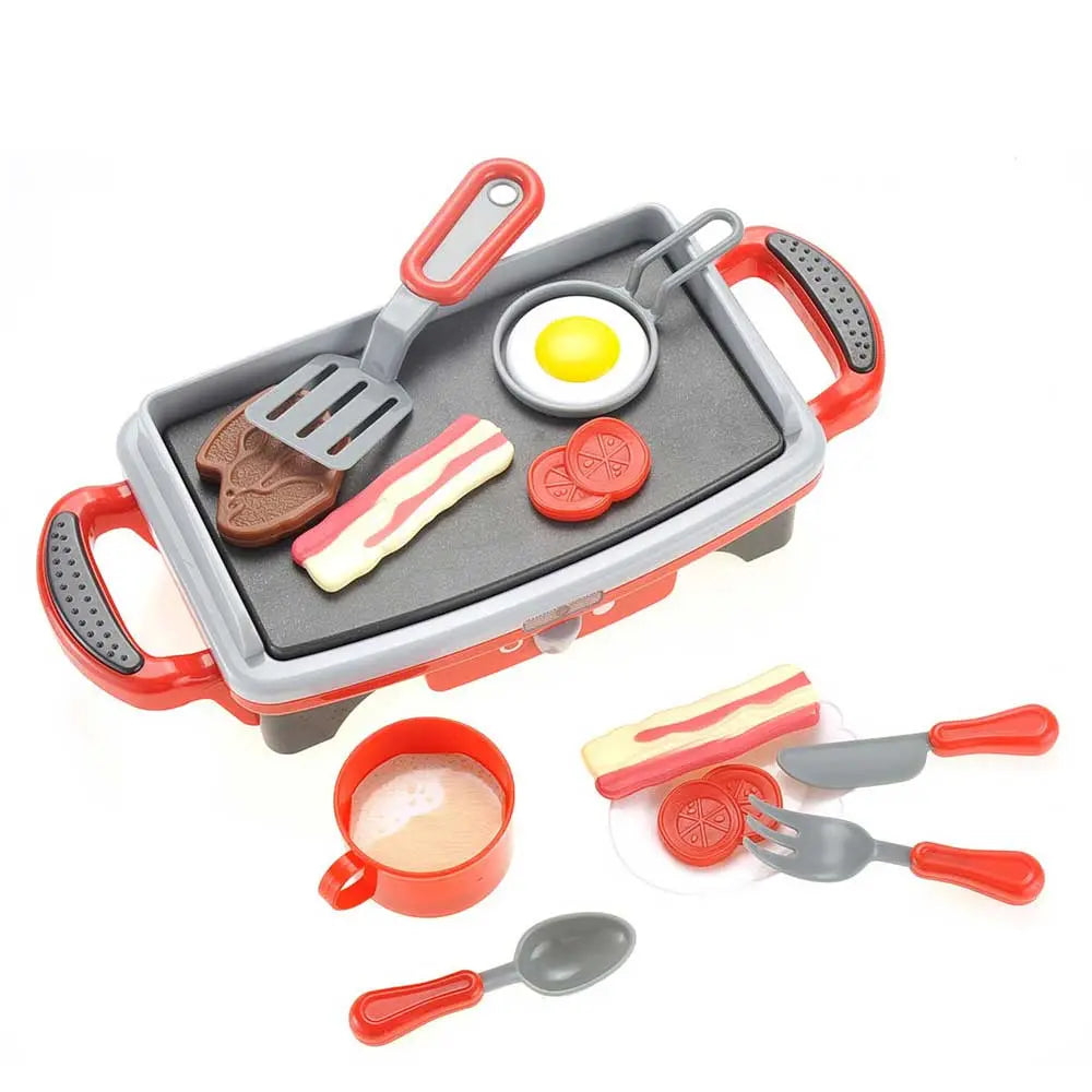 Pretend Food Breakfast Griddle Electric Kitchen Grill Play-set G8Central
