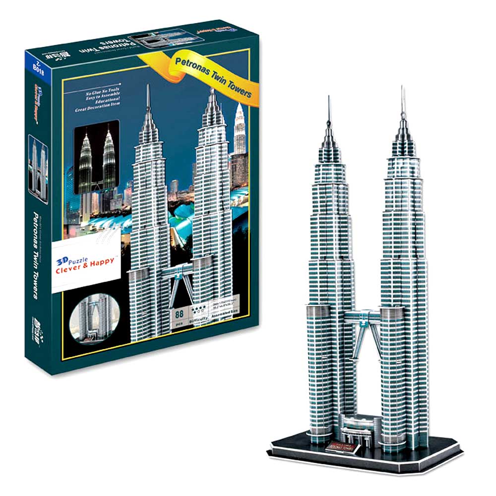 Petronas Twin Towers 3D Puzzle | 86 Pieces G8Central