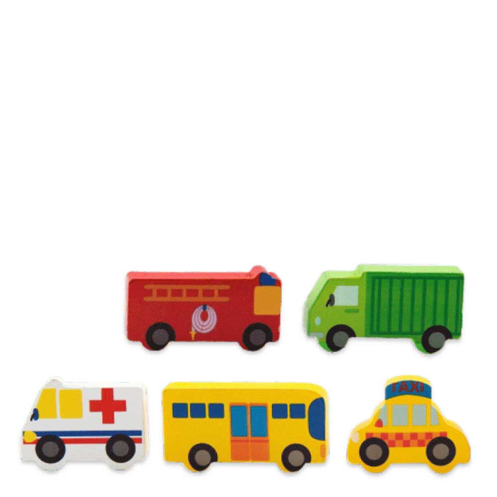 City Transportation Wooden Building Blocks 100 pc