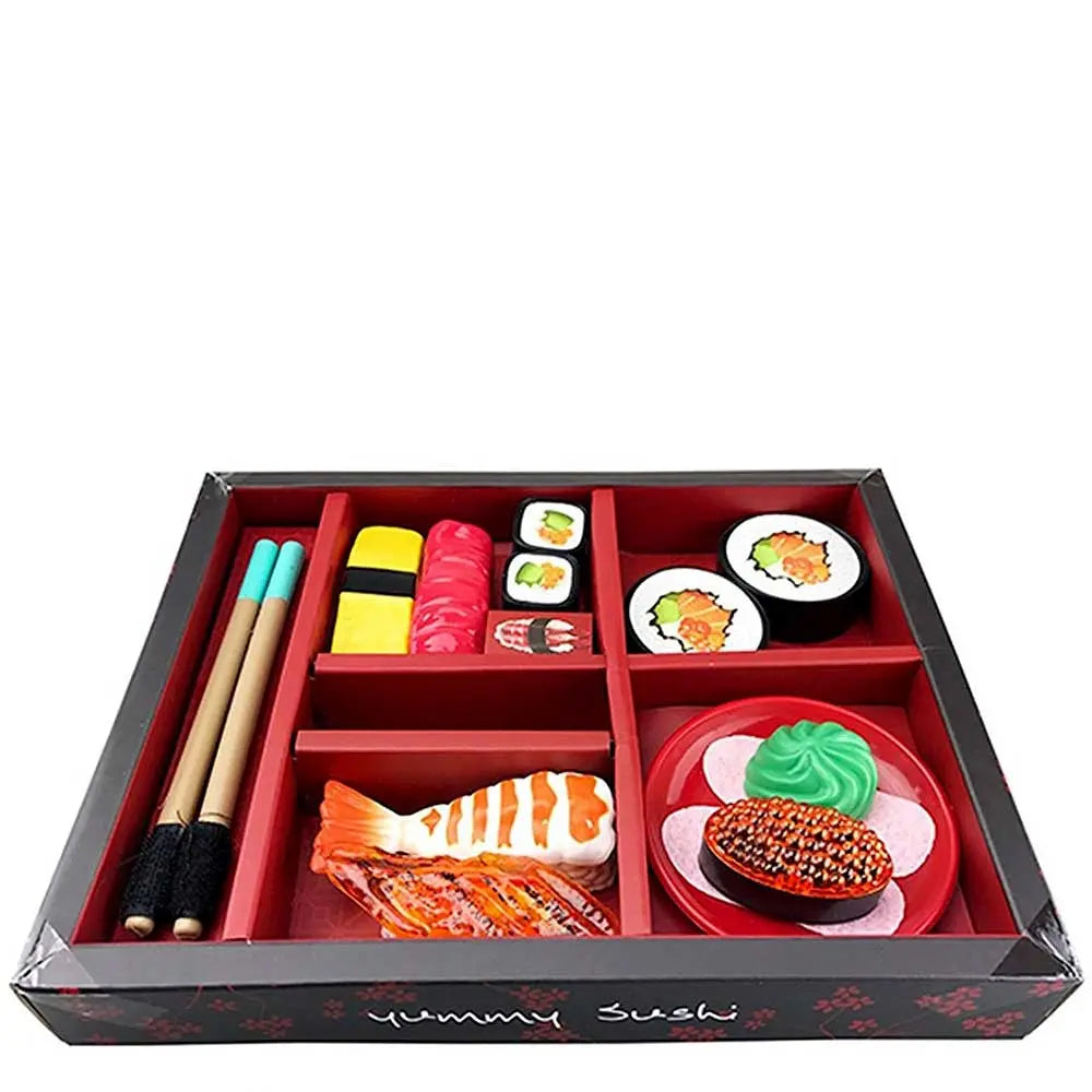 Pretend Food Playset Japanese Sushi Dinner Bento Box | Cutting Food Set 21pcs G8Central