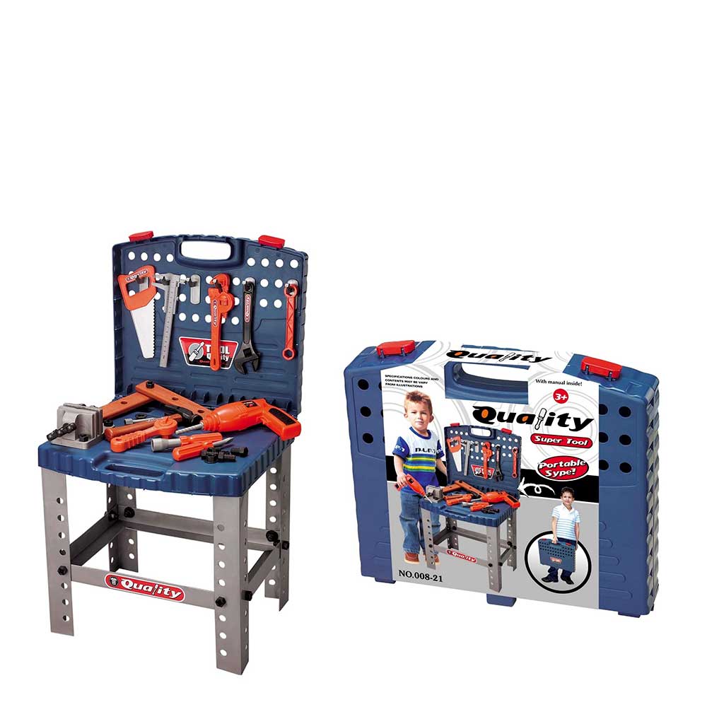 16" Pretend Tool Set Workbench For Kids