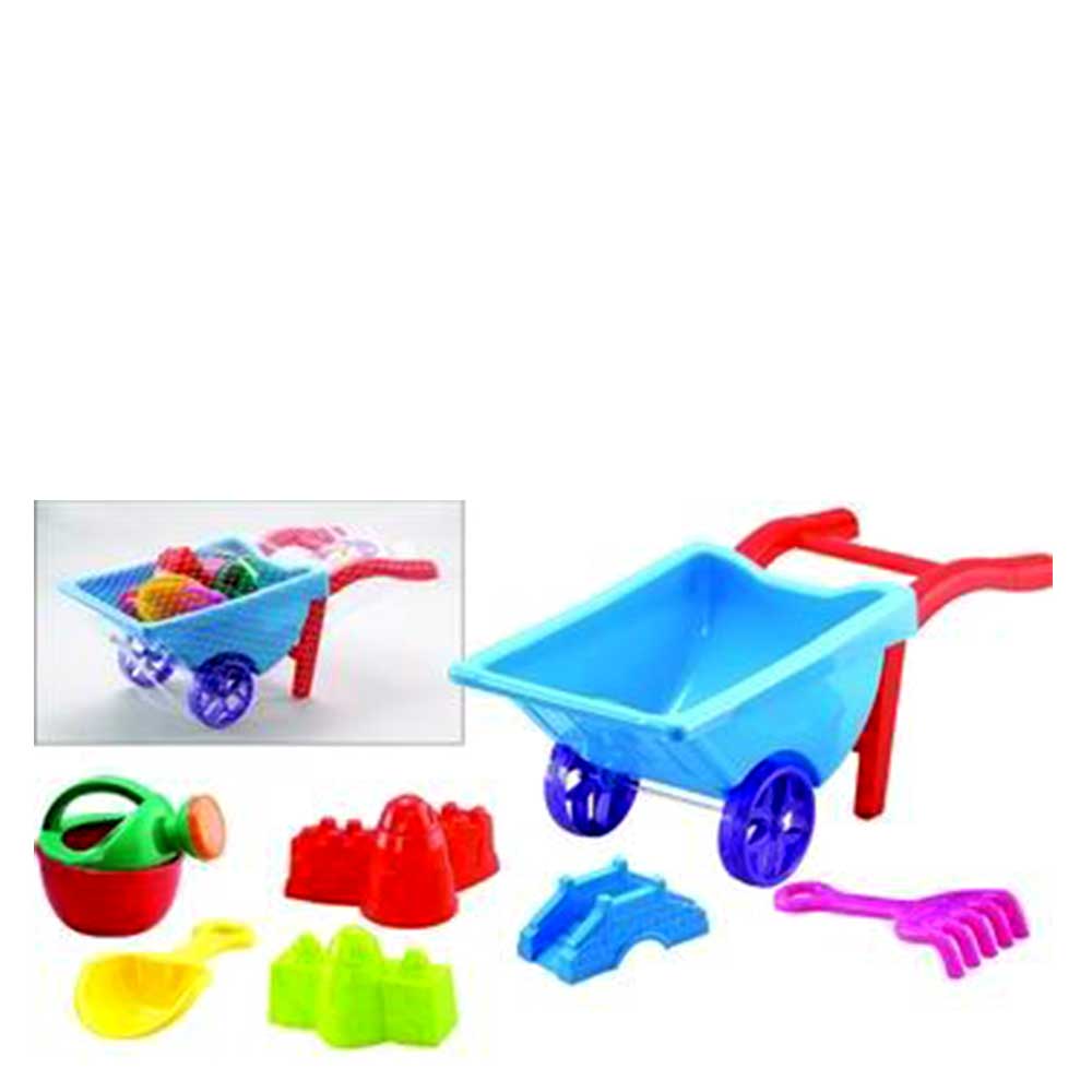 Beach Toy Playset With Wheelbarrow (Colors May Vary)