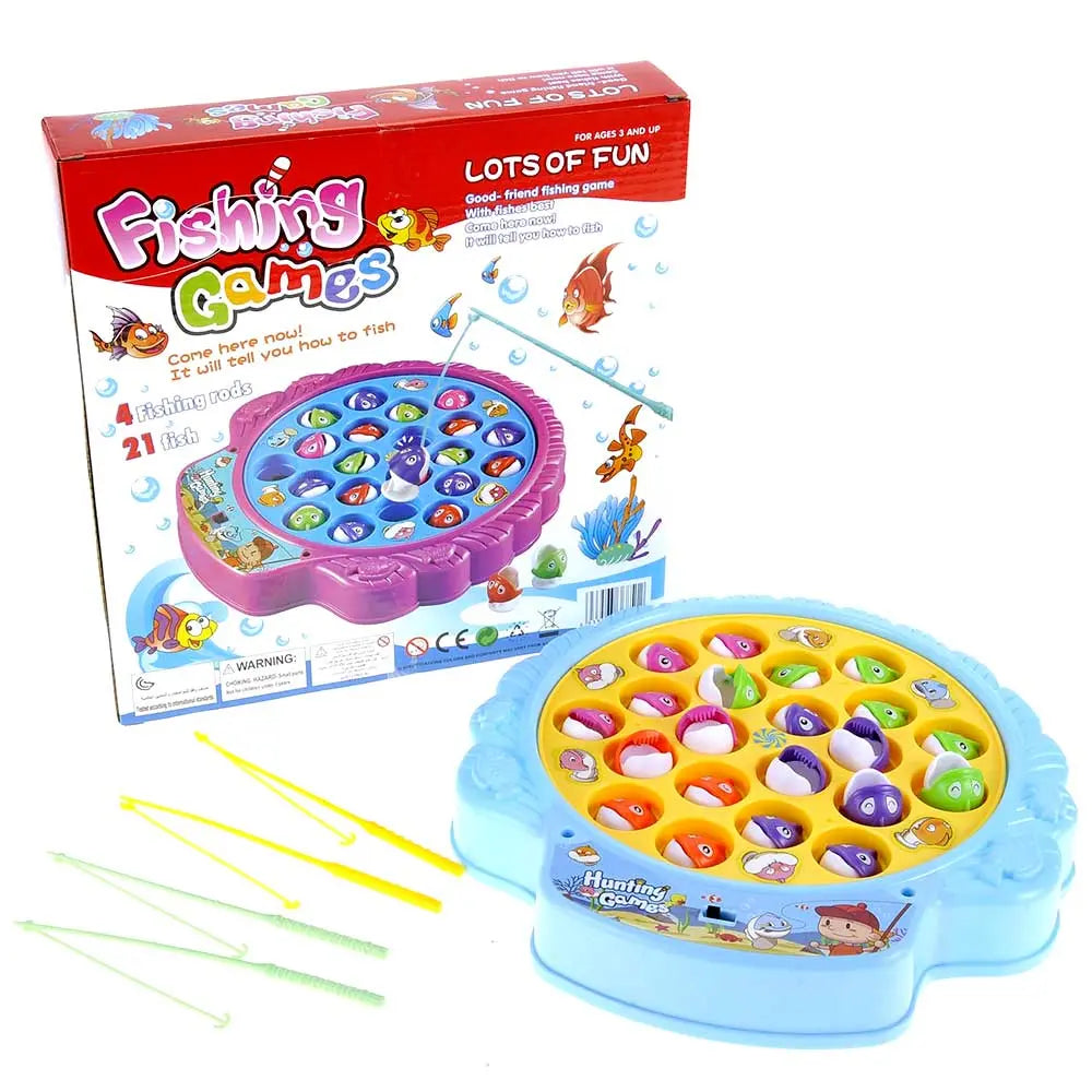Deluxe Rotating Fishing Game With 2 Fishing Poles G8Central