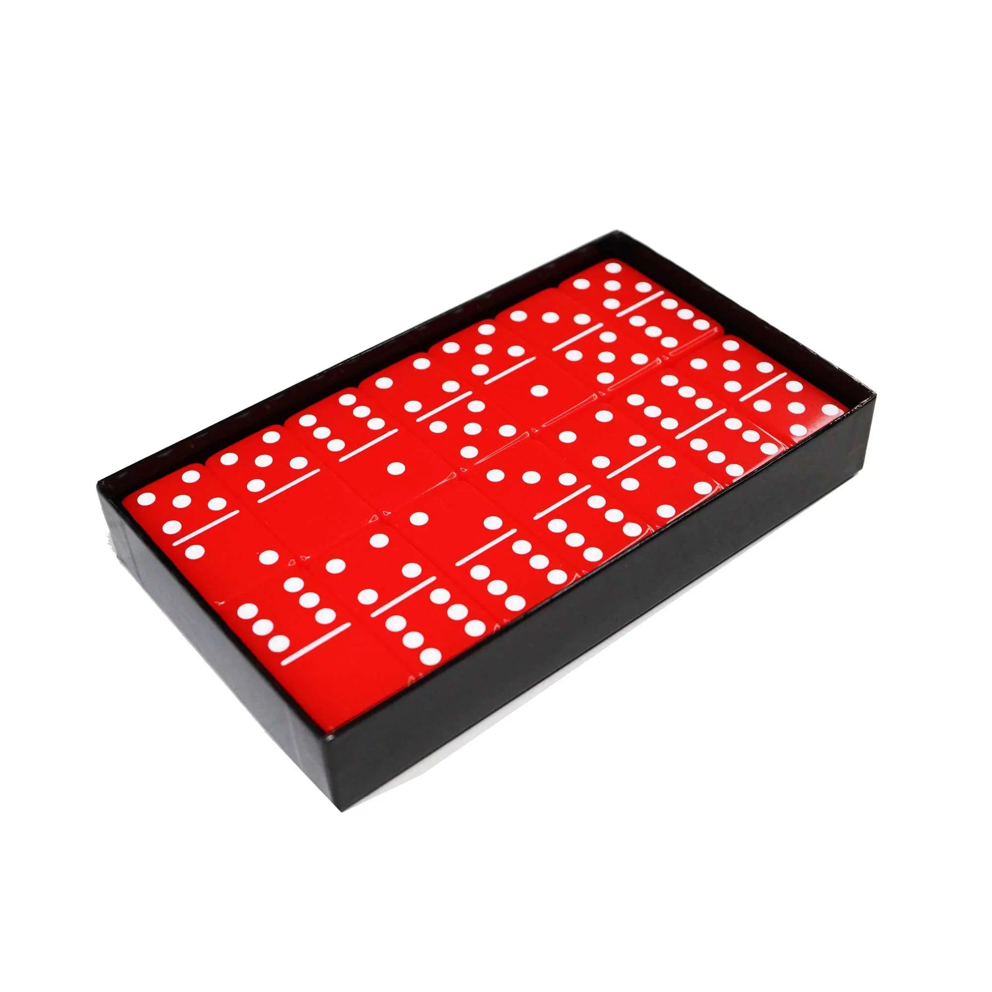 Double SIX Jumbo Dominoes Set – Premium Red Tiles with White Dots | RED G8Central