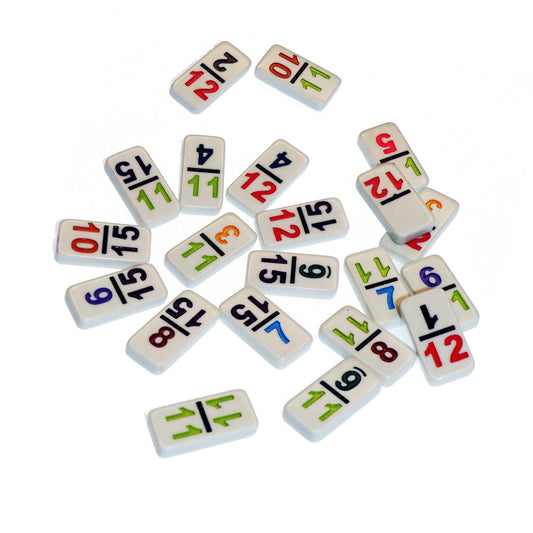 High Quality Double 15 Professional Numeral Dominoes Set | COLOR Numeral on WHITE Tiles