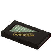 Double 6 Standard Dominoes Vinyl Case | Green