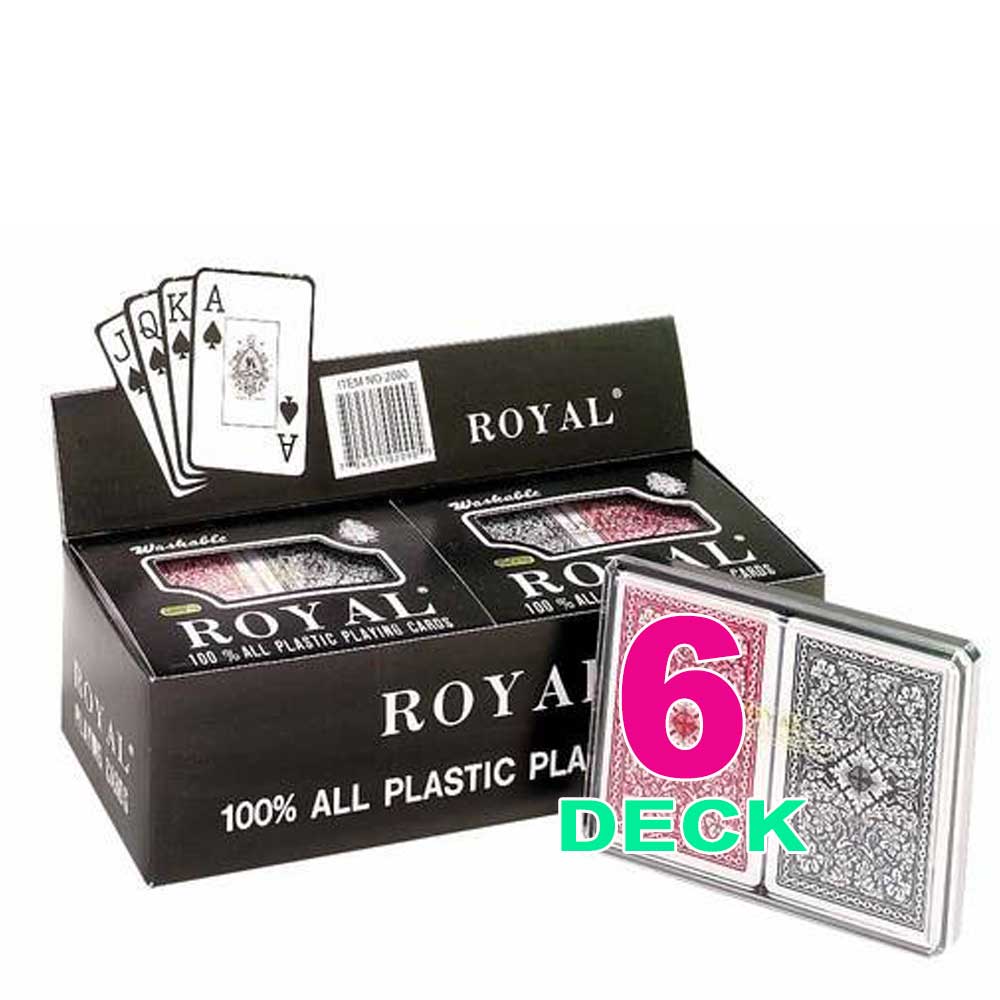 Playing Cards 100% All Plastic  | 2 Deck, 6 Deck, 12 Deck