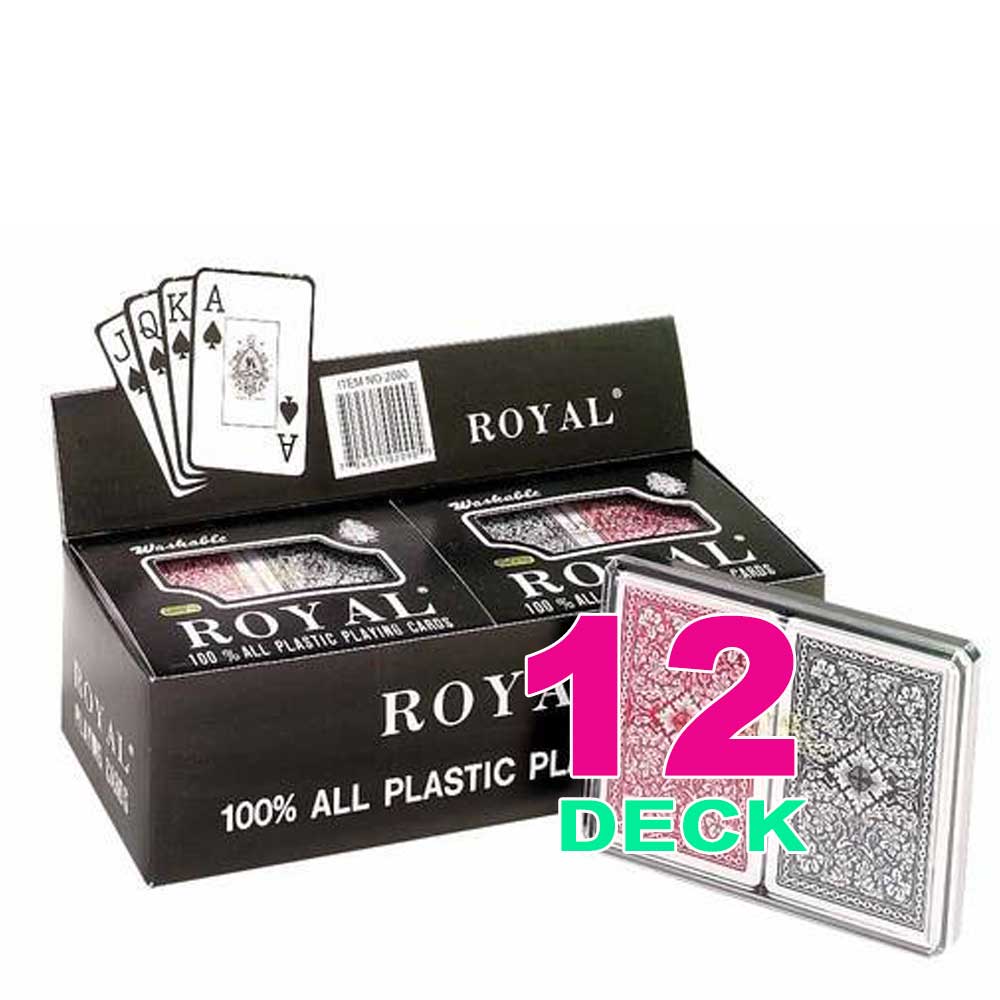 Playing Cards 100% All Plastic  | 2 Deck, 6 Deck, 12 Deck