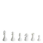 CHESS SET Deluxe Black and White with Leatherette Chessboards. 20.75-Inch G8Central