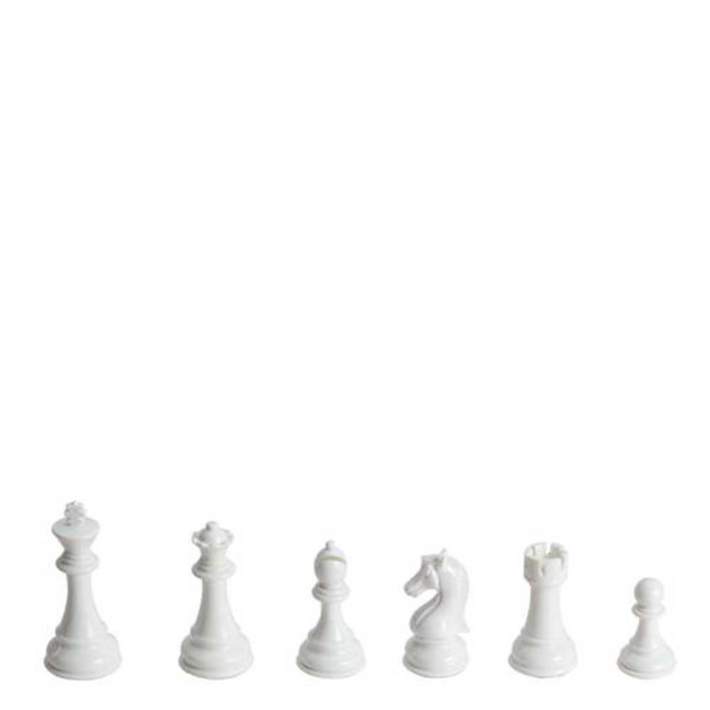 CHESS SET Deluxe Black and White with Leatherette Chessboards. 20.75-Inch