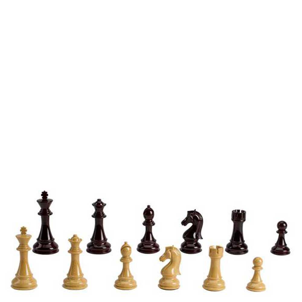 Board Games Chess Set 20.75-inch Burgundy and Blonde