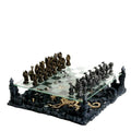 Luxury Metal Dragon Chess Set – 3D Decorative Board, Hand-Crafted Metal Pieces, 15" Deluxe Display Set 🏷️ G8Central