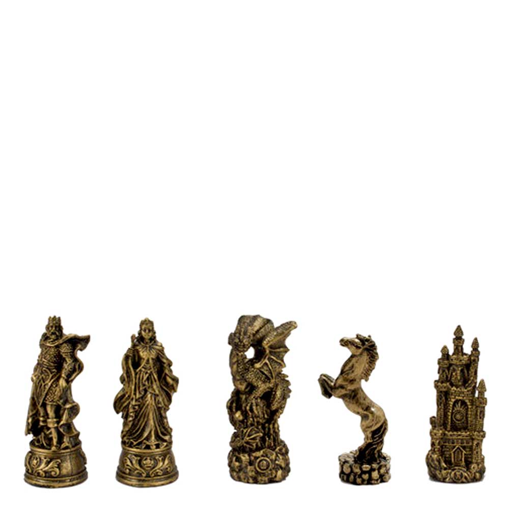 Metal Figures Chess Set with 3D-Theme Decorative | FANTASY