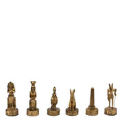 Chess Set EGYPTIAN Theme | Gold an Silver Pewter 3D Decorative