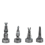 Chess Set EGYPTIAN Theme | Gold an Silver Pewter 3D Decorative G8Central