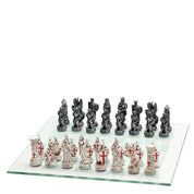Collectible Hand Painted Themed Chess Sets With Glass Board