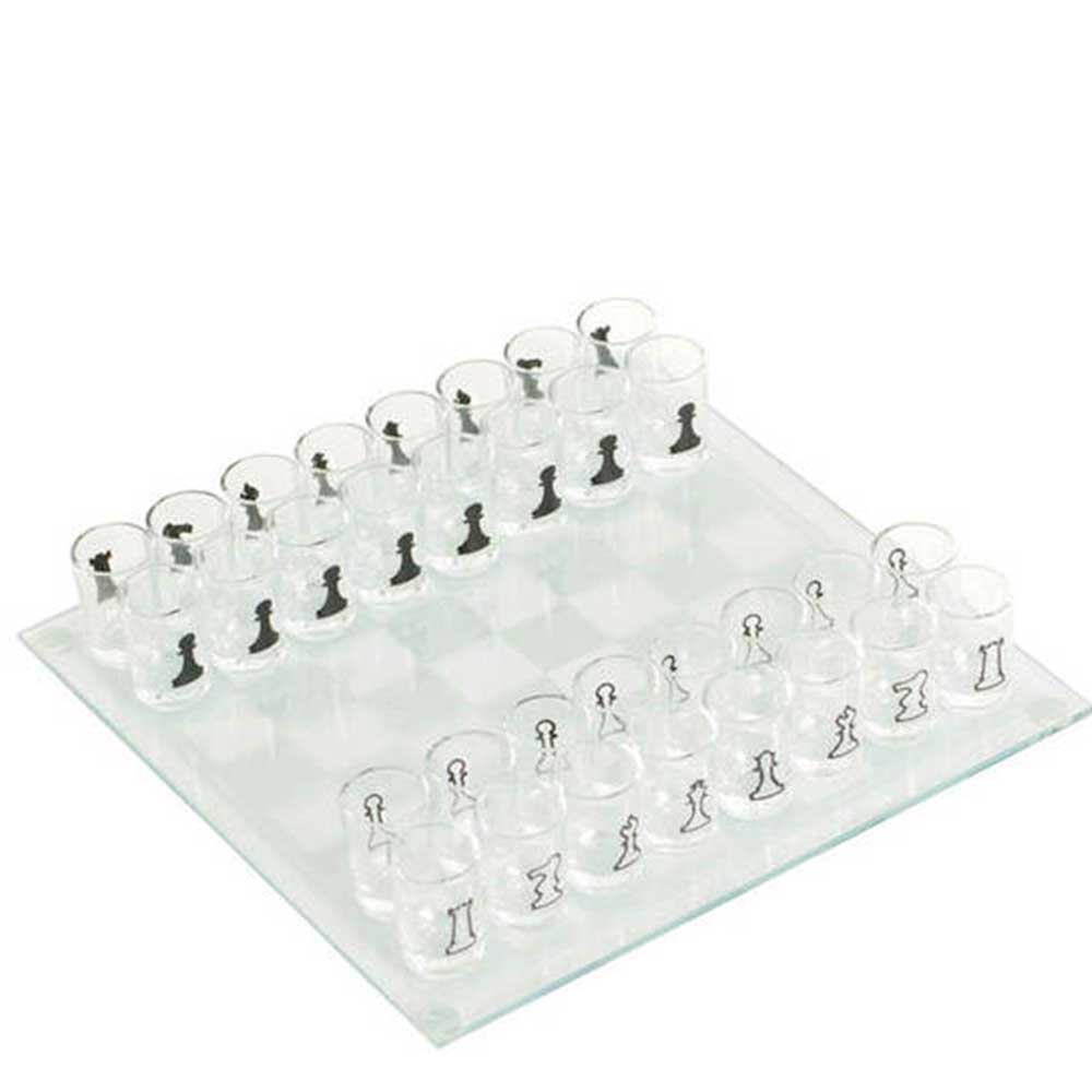 Chess Set with Party Games Set | 32 Mini Shot Glasses and Board