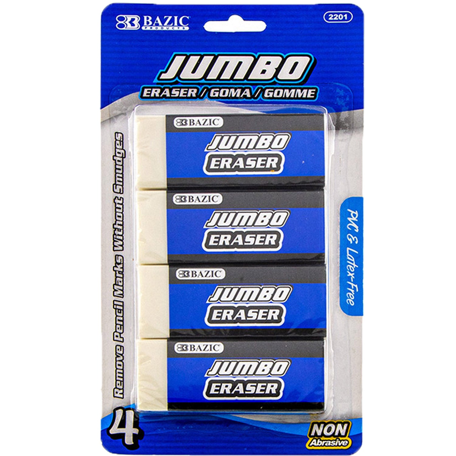 Jumbo Vinyl Eraser, Latex Free, Non Abrasive