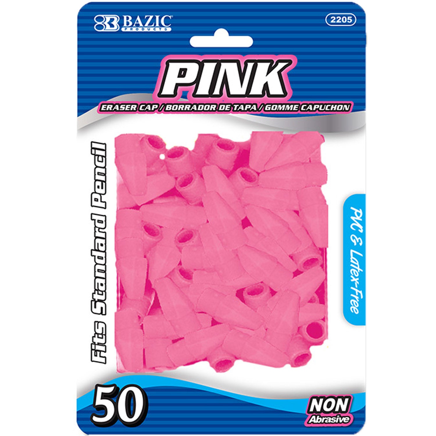 Pink Eraser Top, Pencil Top Erasers, Arrowhead Caps Tops Eraser (50/Pack)