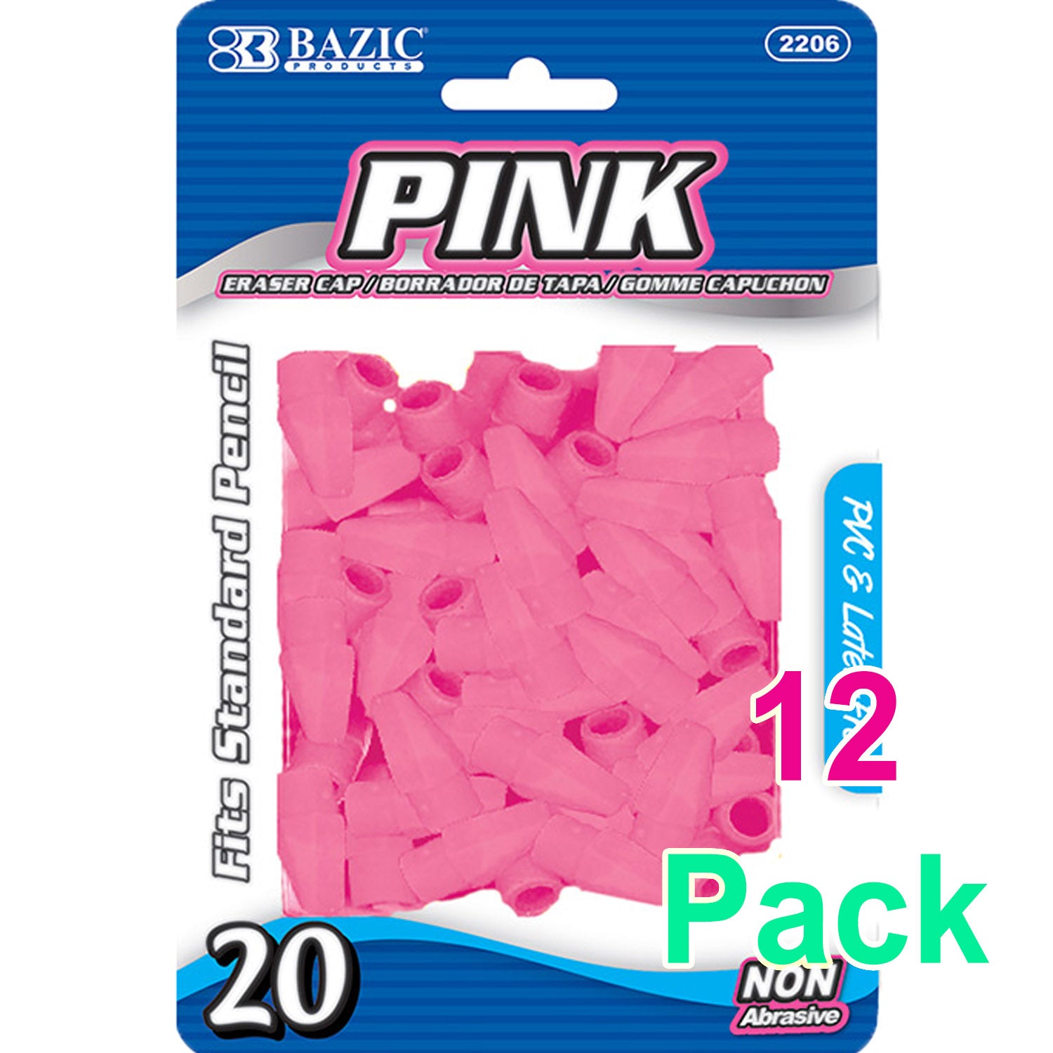 Pink Eraser Top, Pencil Top Erasers, Arrowhead Caps Tops Eraser