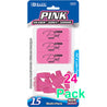 Pink Eraser Top, and Pink Block Eraser (15/Pack)