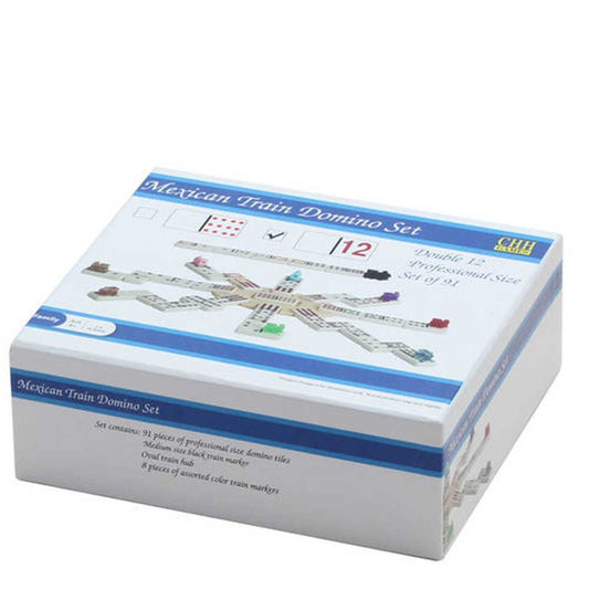Double 12 Mexican Train Color Numeral Dominoes