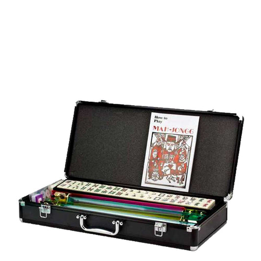 Mah Jong Set In Black Aluminum Case With Pushers