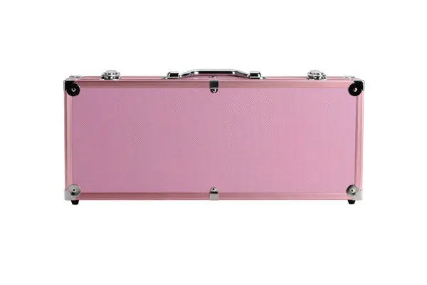 Mah Jongg American MahJong Set With Pushers In Pink Aluminum Case G8Central