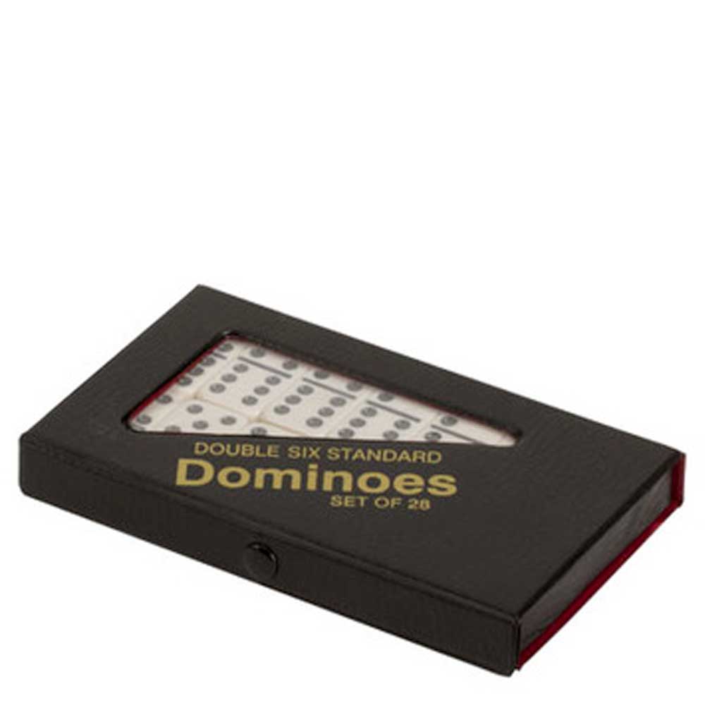 Double 6 Standard Dominoes Vinyl Case | Ivory