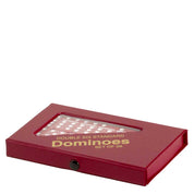 Double 6 Standard Dominoes Vinyl Case | Red