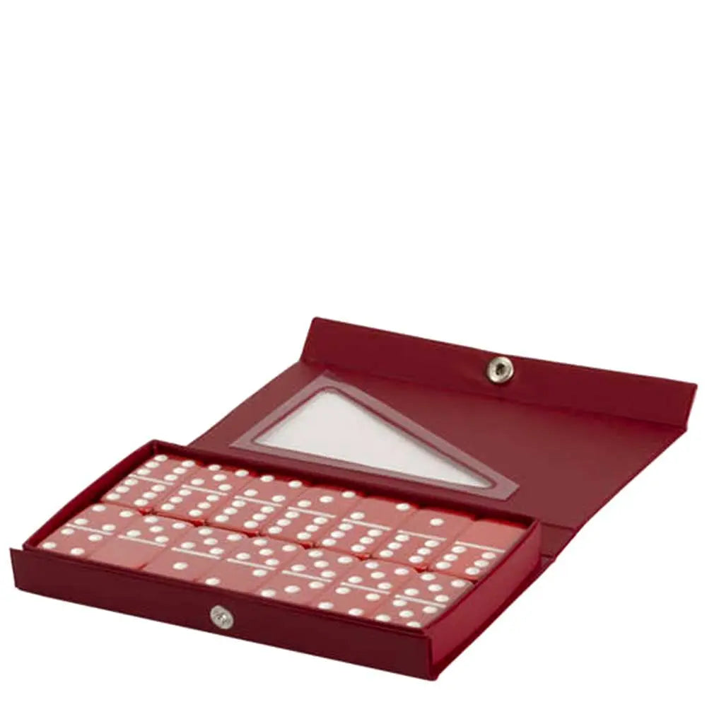 Double 6 Standard Dominoes Vinyl Case | Red G8Central
