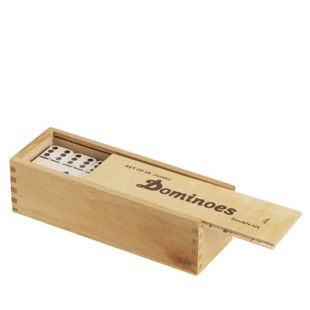 Double 6 Jumbo Domino with spinner | Ivory Tiles, Wooden Case