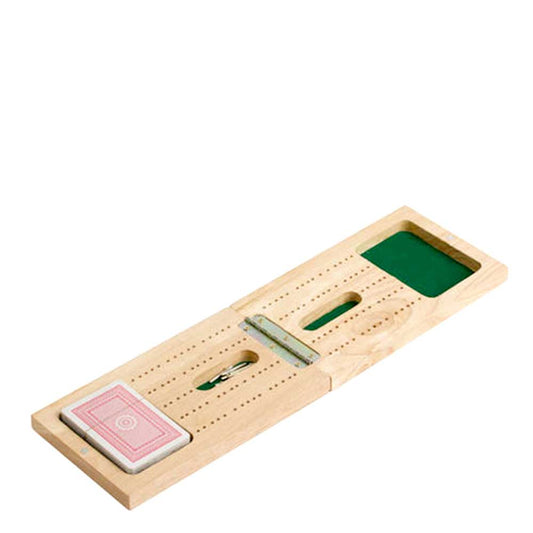 Wooden Cribbage & Card Travel Set